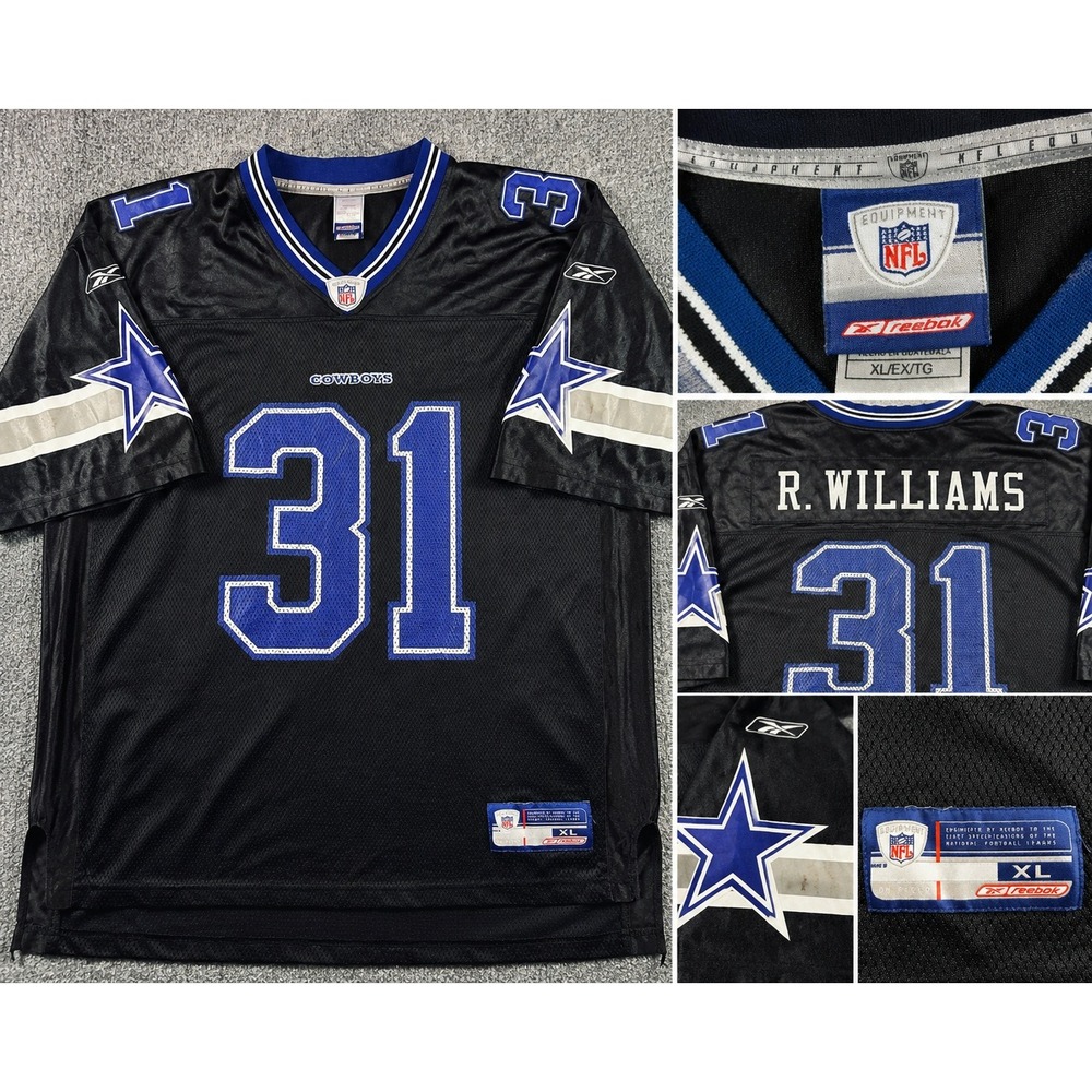 Reebok NFL Dallas Cowboys Roy Williams 31 Jersey Black Mens XL 7012A